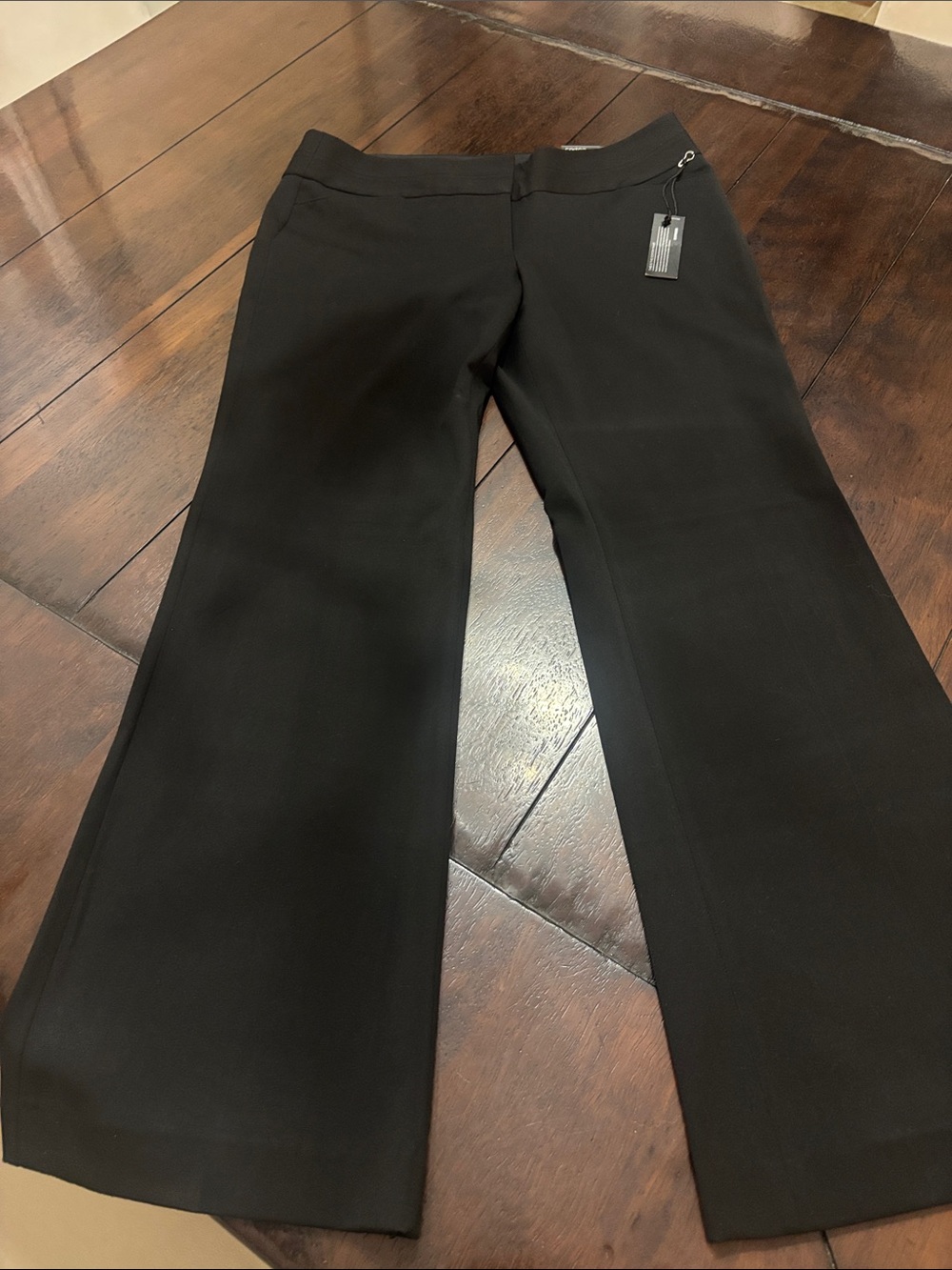 Express Editor Flare Black Dress Trousers